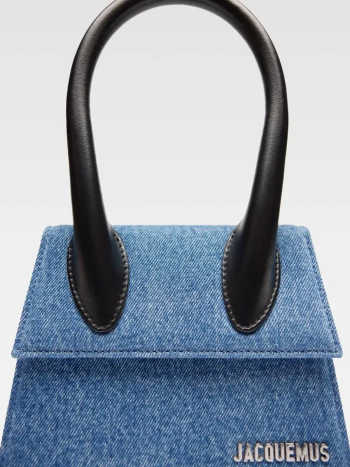 JACQUEMUS The Medium Chiquito Blue Women Crossbody and Handbags JACQUEMUS The Medium Chiquito Blue Women Crossbody and Handbags