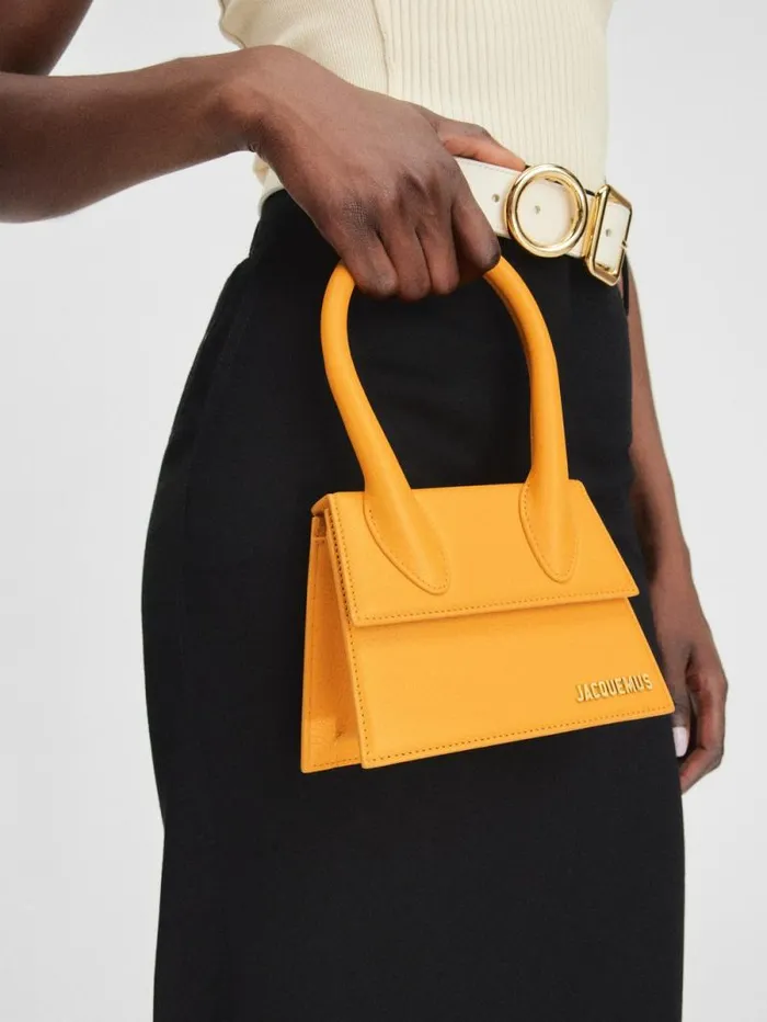JACQUEMUS The Medium Chiquito Dark Orange Women Crossbody and Handbags JACQUEMUS The Medium Chiquito Dark Orange Women Crossbody and Handbags