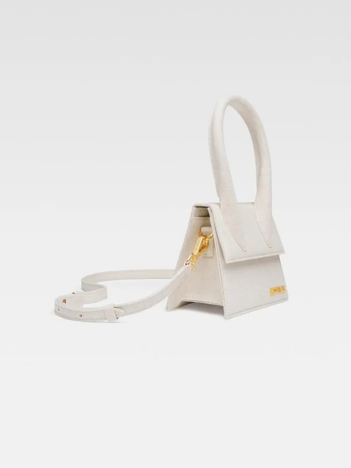 JACQUEMUS The Medium Chiquito Light Greige Women Crossbody and Handbags JACQUEMUS The Medium Chiquito Light Greige Women Crossbody and Handbags