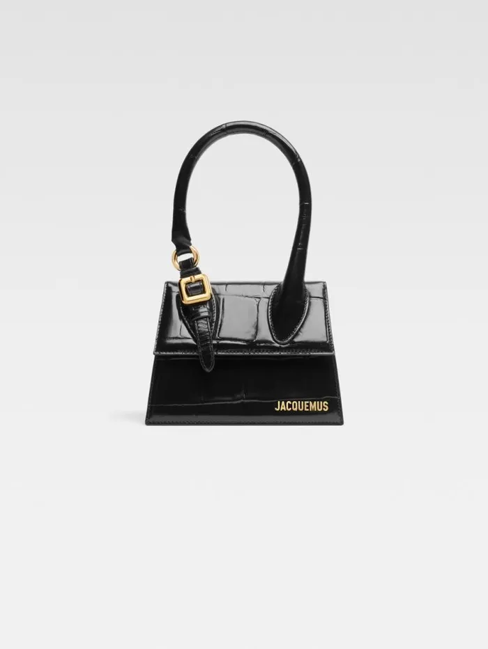 JACQUEMUS The Medium Chiquito With Buckle Black Women Crossbody and Handbags