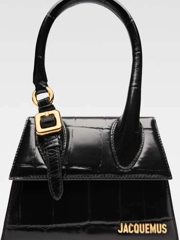 JACQUEMUS The Medium Chiquito With Buckle Black Women Crossbody and Handbags JACQUEMUS The Medium Chiquito With Buckle Black Women Crossbody and Handbags