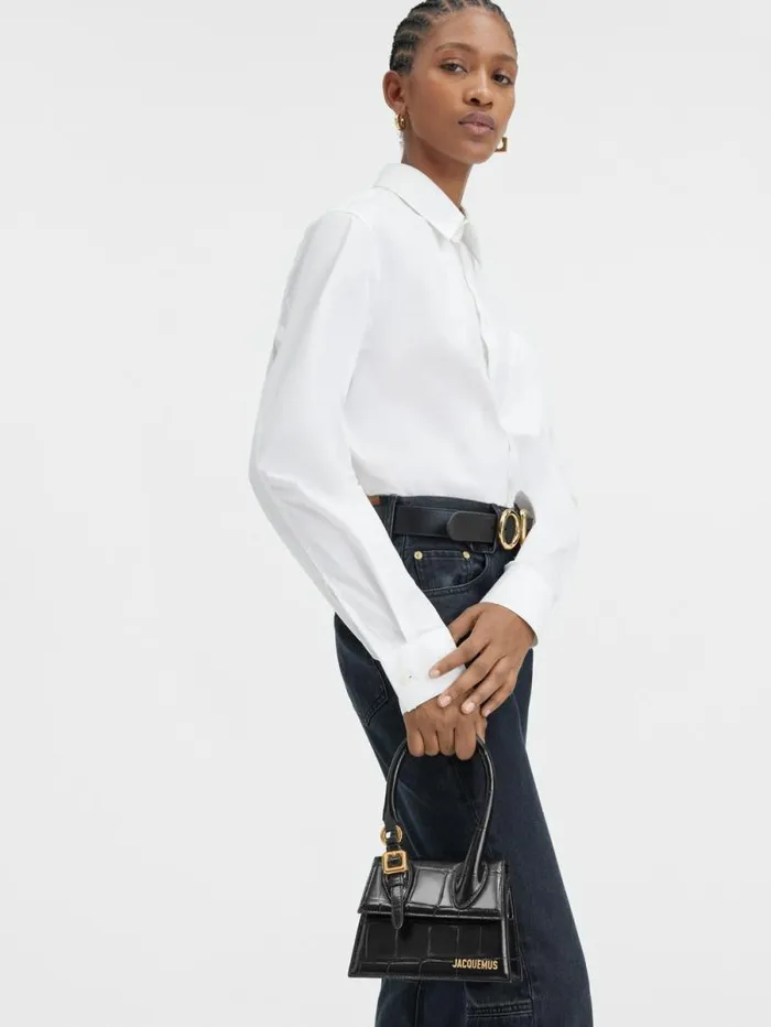 JACQUEMUS The Medium Chiquito With Buckle Black Women Crossbody and Handbags JACQUEMUS The Medium Chiquito With Buckle Black Women Crossbody and Handbags