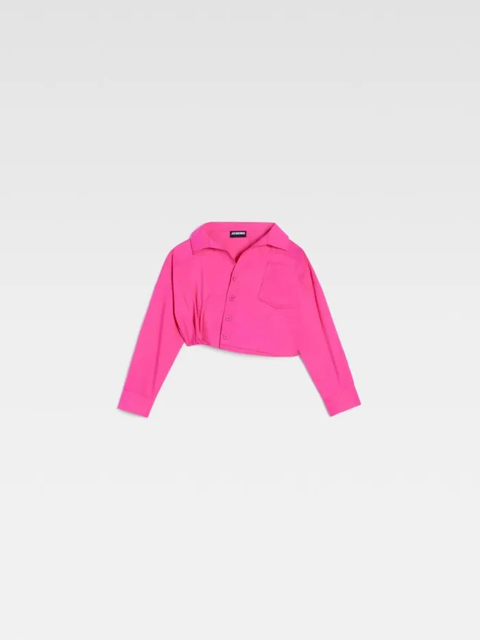 JACQUEMUS The Mejean Kids039 Shirt Neon Pink WomenMen Tops JACQUEMUS The Mejean Kids039 Shirt Neon Pink WomenMen Tops