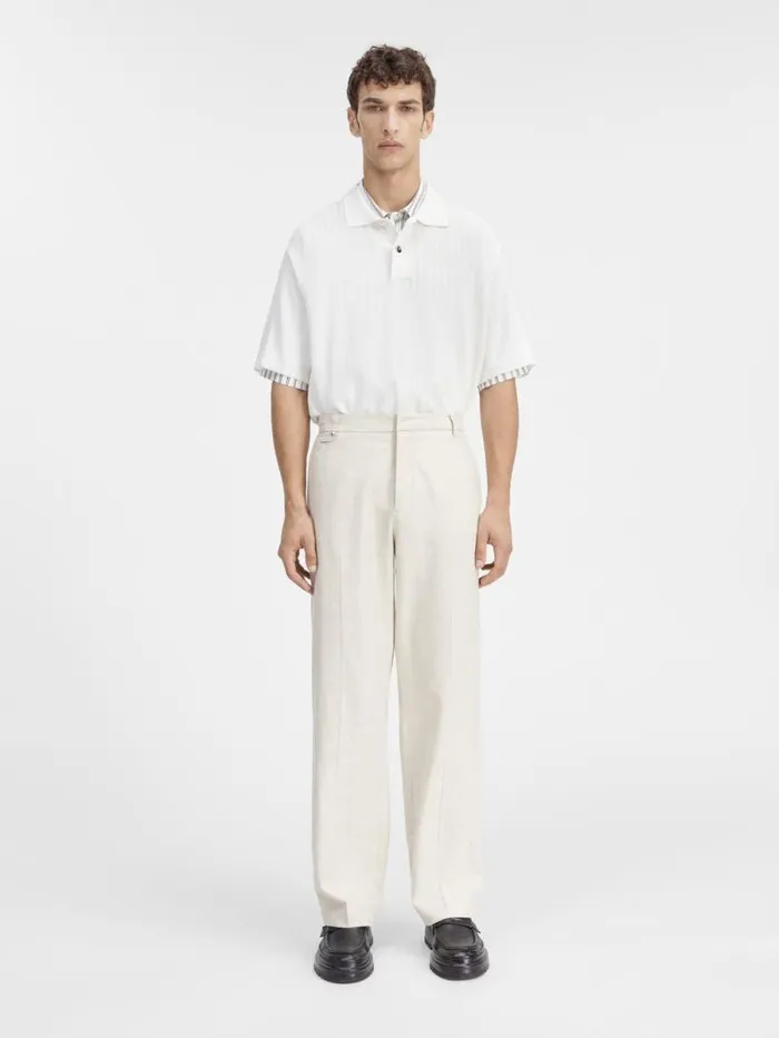 JACQUEMUS The Melo Pants Light Beige Men Trousers and Shorts