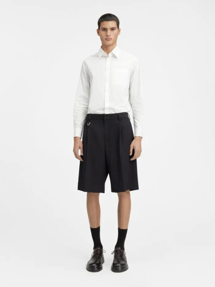 JACQUEMUS The Melo Shorts Black Men Trousers and Shorts