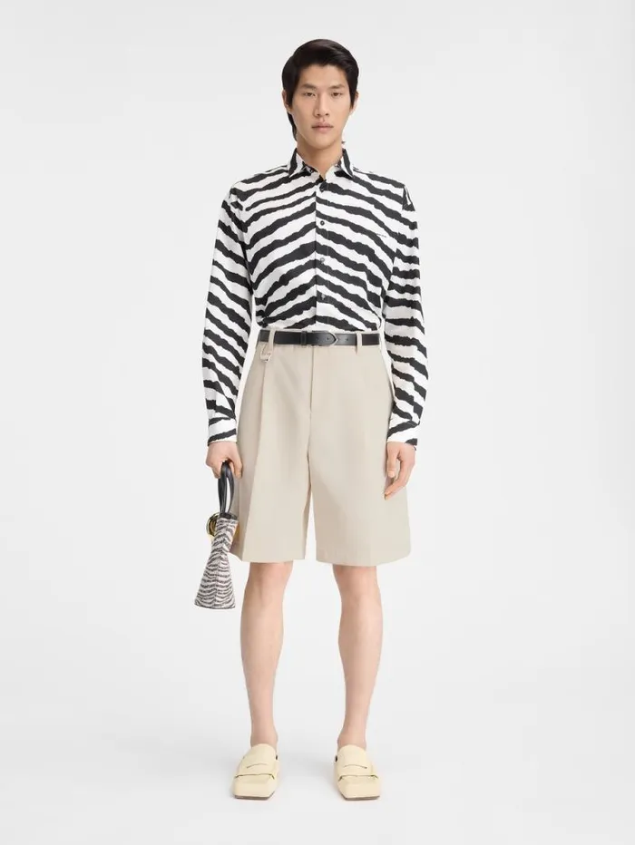 JACQUEMUS The Melo Shorts Light Beige Men Trousers and Shorts
