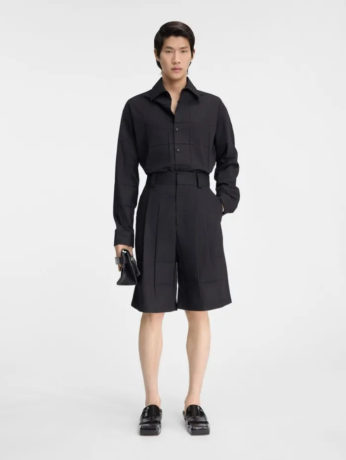 JACQUEMUS The Navega Pleated Shorts Black Men Trousers and Shorts