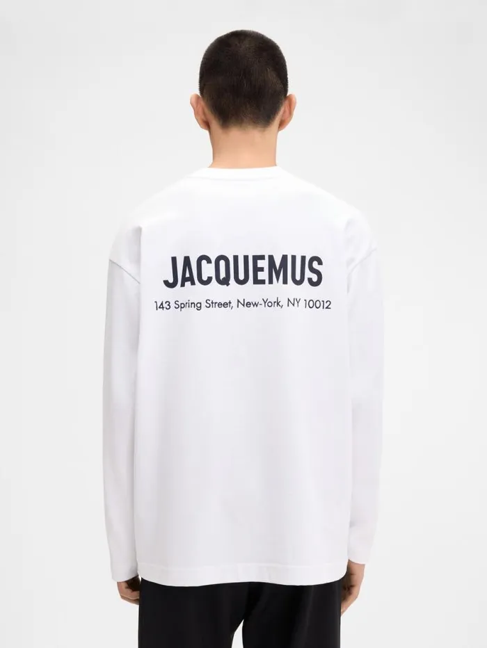 JACQUEMUS The New York Address Tshirt Newyork White WomenMen Tshirts