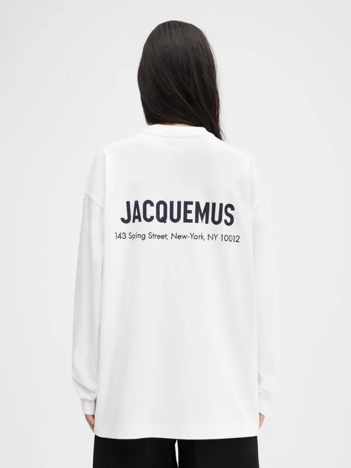 JACQUEMUS The New York Address Tshirt Newyork White WomenMen Tshirts