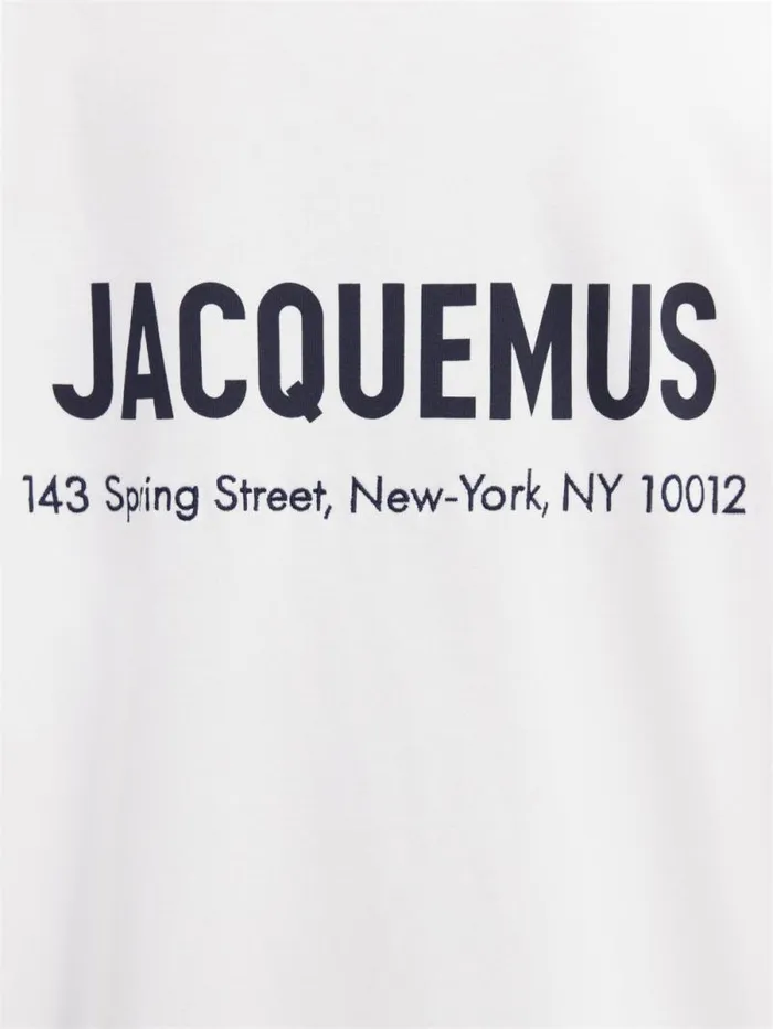 JACQUEMUS The New York Address Tshirt Newyork White WomenMen Tshirts