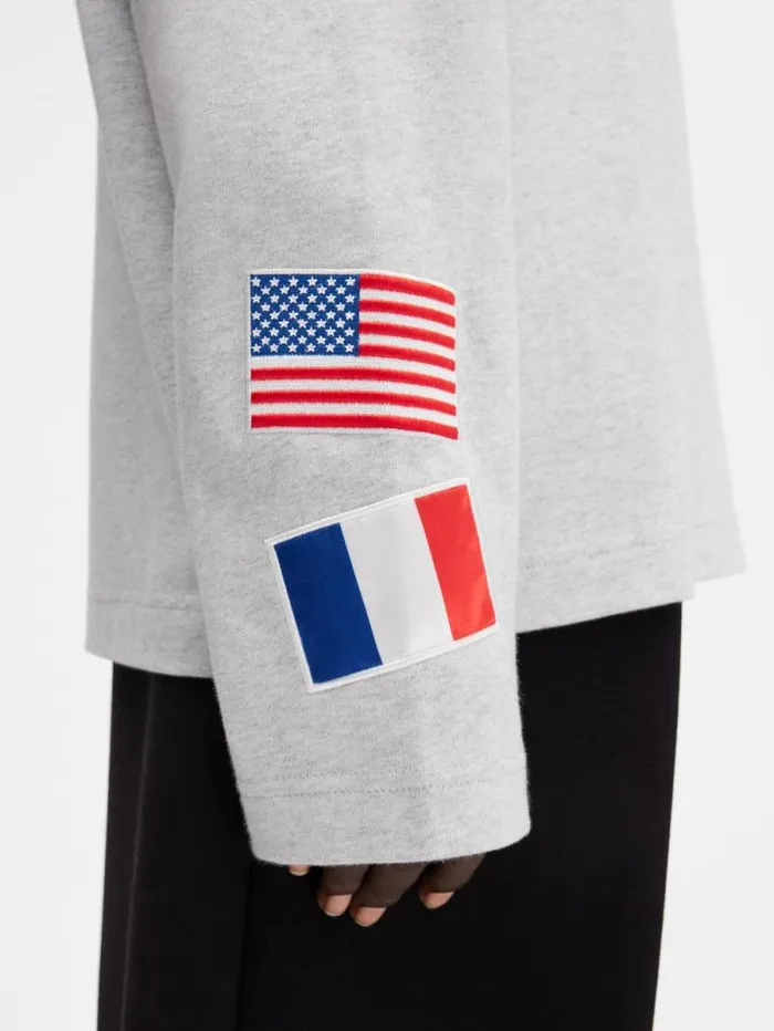 JACQUEMUS The New York Tshirt New York Adresse Grey WomenMen Tshirts