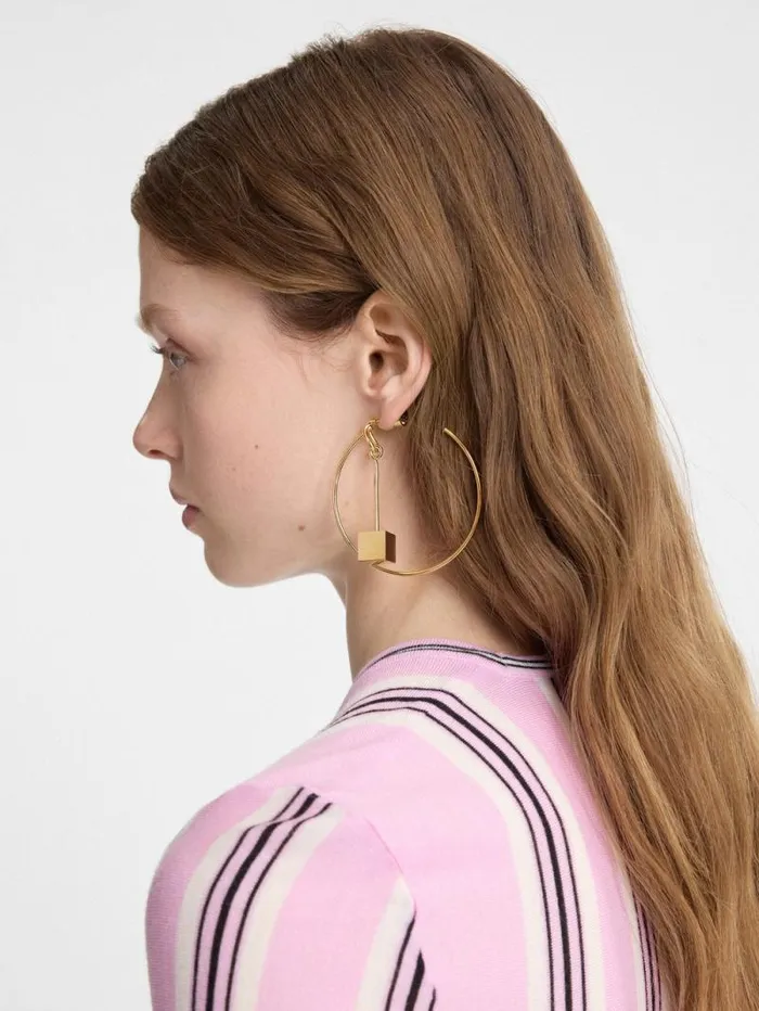 JACQUEMUS The Nodo Hoops Earrings Gold Women Jewellery