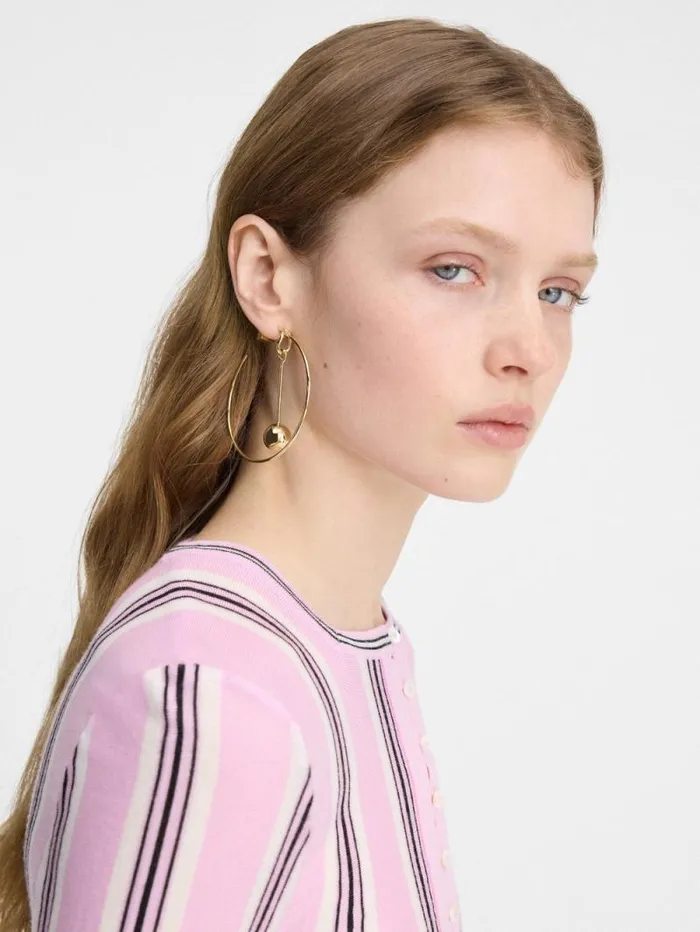 JACQUEMUS The Nodo Hoops Earrings Gold Women Jewellery