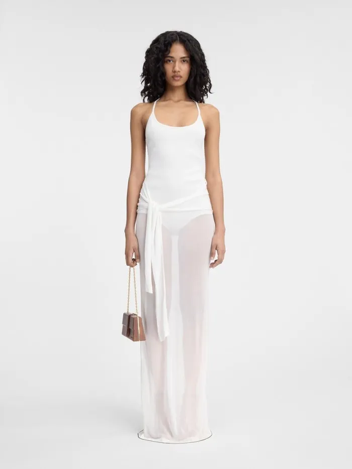 JACQUEMUS The Nodo Knit Dress Offwhite Women Dresses and Skirts