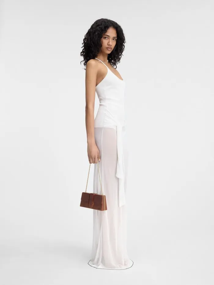 JACQUEMUS The Nodo Knit Dress Offwhite Women Dresses and Skirts JACQUEMUS The Nodo Knit Dress Offwhite Women Dresses and Skirts