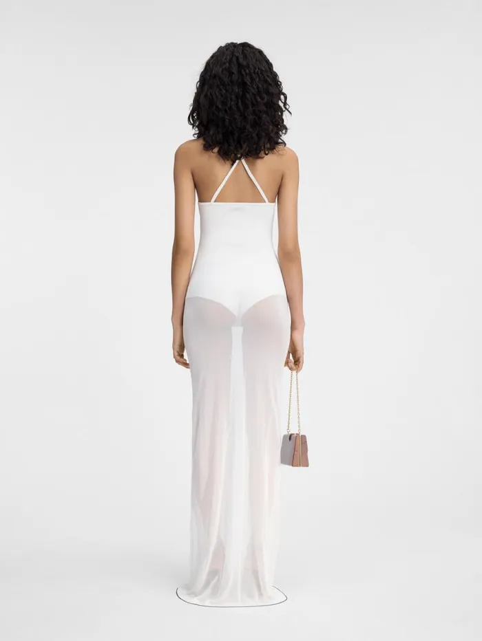 JACQUEMUS The Nodo Knit Dress Offwhite Women Dresses and Skirts JACQUEMUS The Nodo Knit Dress Offwhite Women Dresses and Skirts
