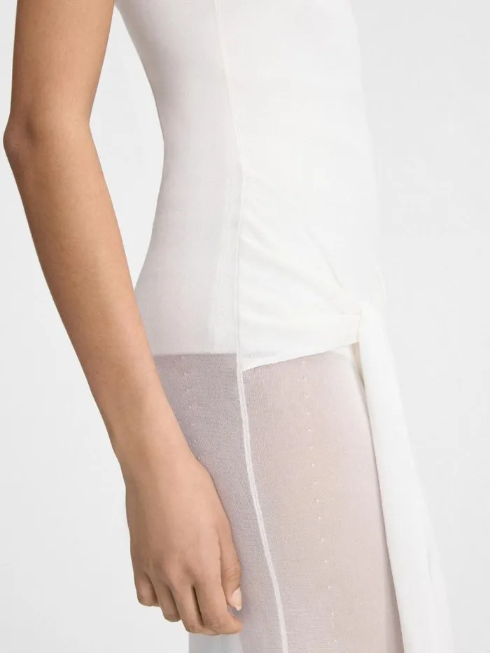 JACQUEMUS The Nodo Knit Dress Offwhite Women Dresses and Skirts JACQUEMUS The Nodo Knit Dress Offwhite Women Dresses and Skirts