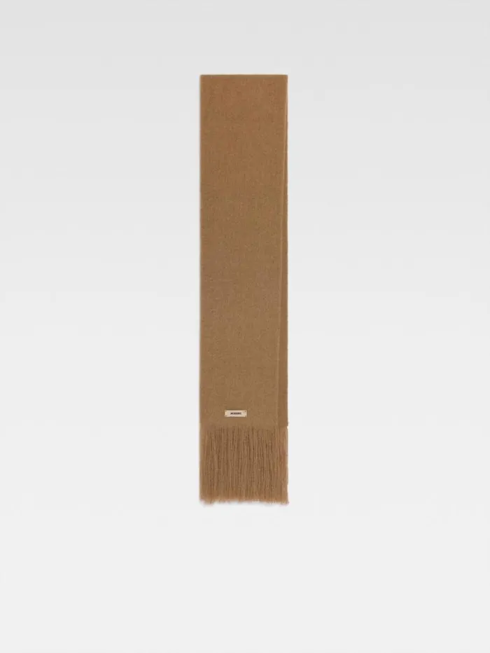 JACQUEMUS The Nuvola Scarf Camel WomenMen Scarves Beanies and Gloves