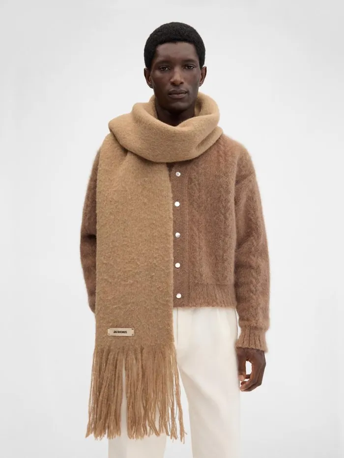 JACQUEMUS The Nuvola Scarf Camel WomenMen Scarves Beanies and Gloves JACQUEMUS The Nuvola Scarf Camel WomenMen Scarves Beanies and Gloves