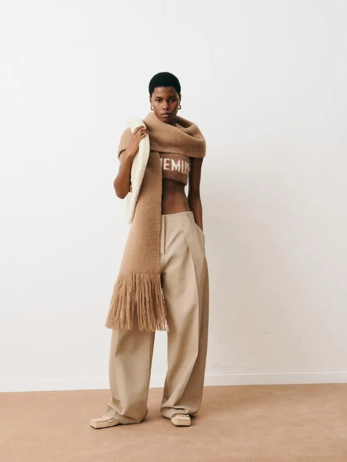 JACQUEMUS The Nuvola Scarf Camel WomenMen Scarves Beanies and Gloves JACQUEMUS The Nuvola Scarf Camel WomenMen Scarves Beanies and Gloves