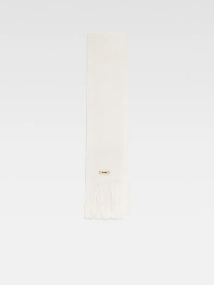 JACQUEMUS The Nuvola Scarf Offwhite WomenMen Scarves Beanies and Gloves