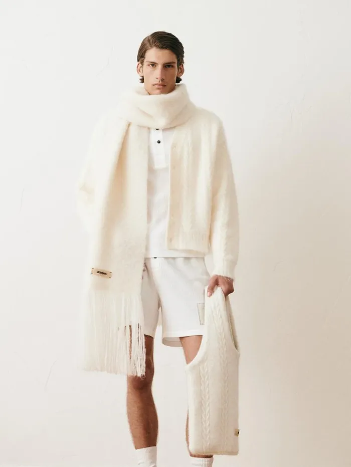 JACQUEMUS The Nuvola Scarf Offwhite WomenMen Scarves Beanies and Gloves JACQUEMUS The Nuvola Scarf Offwhite WomenMen Scarves Beanies and Gloves