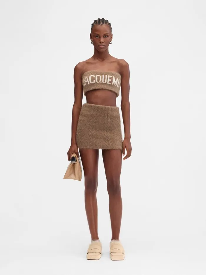 JACQUEMUS The Nuvola Skirt Camel Women Dresses and Skirts