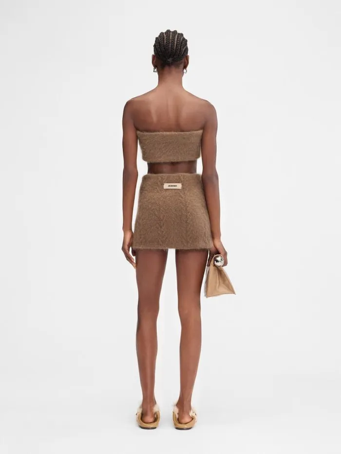 JACQUEMUS The Nuvola Skirt Camel Women Dresses and Skirts