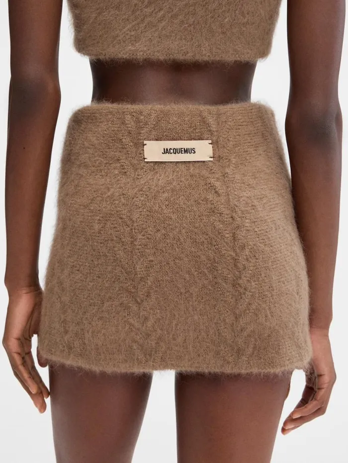JACQUEMUS The Nuvola Skirt Camel Women Dresses and Skirts