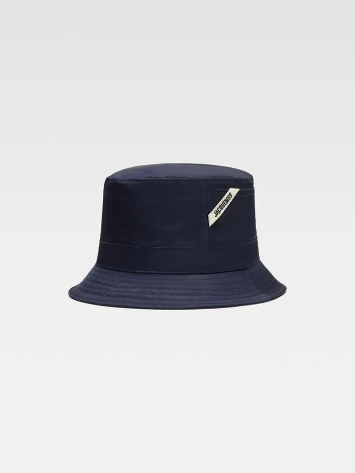 JACQUEMUS The Ovalie Bucket Hat Navy WomenMen Hats JACQUEMUS The Ovalie Bucket Hat Navy WomenMen Hats