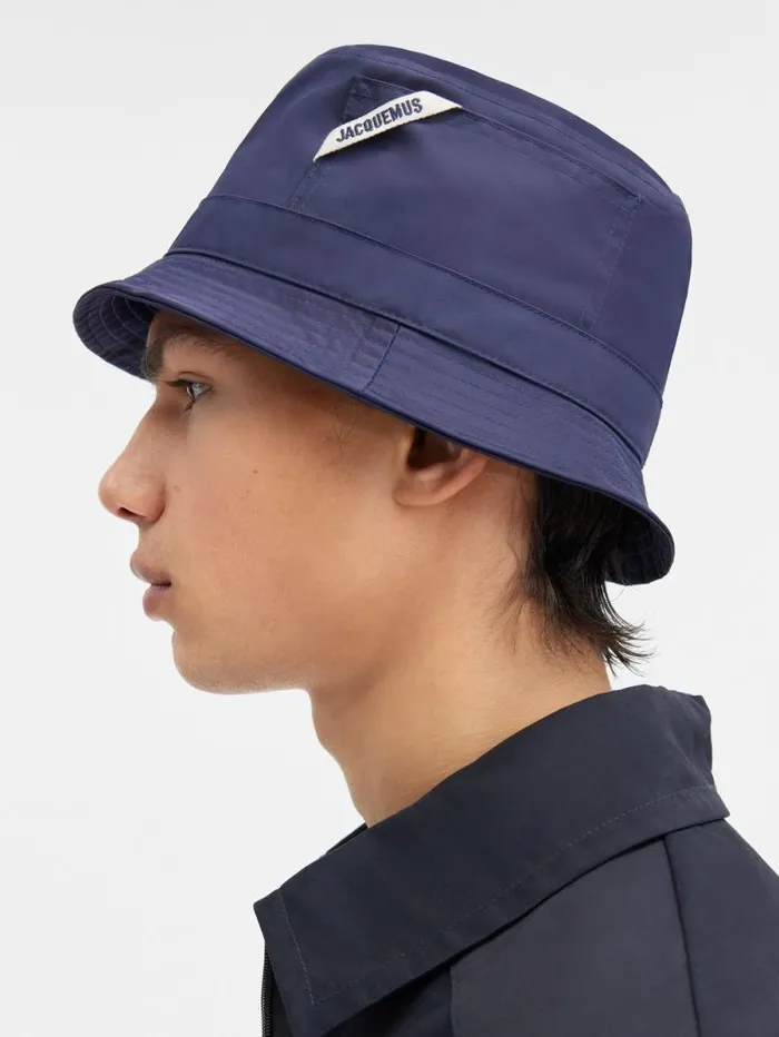 JACQUEMUS The Ovalie Bucket Hat Navy WomenMen Hats JACQUEMUS The Ovalie Bucket Hat Navy WomenMen Hats