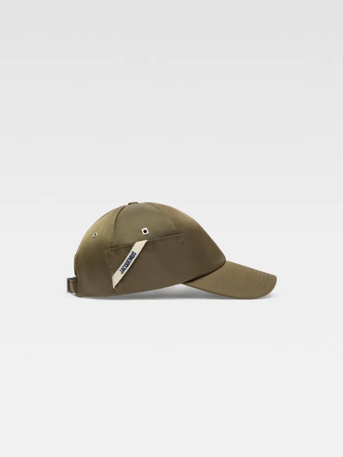 JACQUEMUS The Ovalie Cap Khaki WomenMen Hats