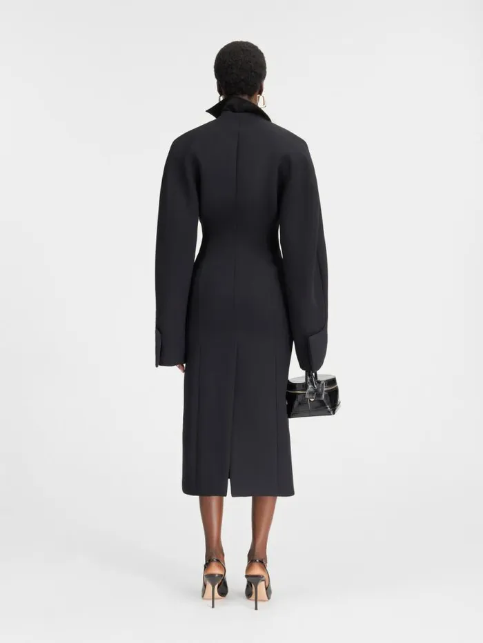 JACQUEMUS The Ovalo Coat Black Women Coats and Jackets JACQUEMUS The Ovalo Coat Black Women Coats and Jackets