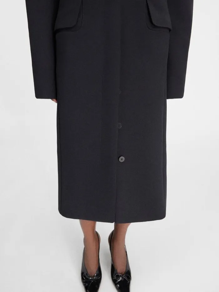 JACQUEMUS The Ovalo Coat Black Women Coats and Jackets JACQUEMUS The Ovalo Coat Black Women Coats and Jackets