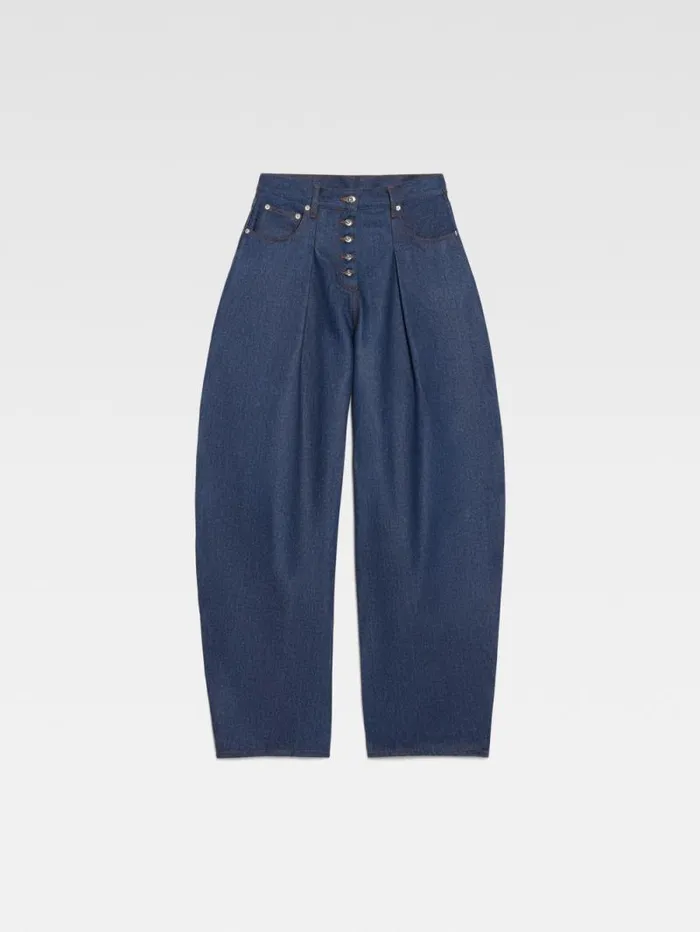 JACQUEMUS The Ovalo DeNmes Denim Pants Navybrown Women Denim JACQUEMUS The Ovalo DeNmes Denim Pants Navybrown Women Denim