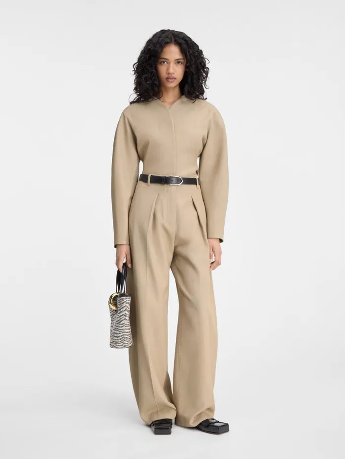 JACQUEMUS The Ovalo Pants Beige Women Suits