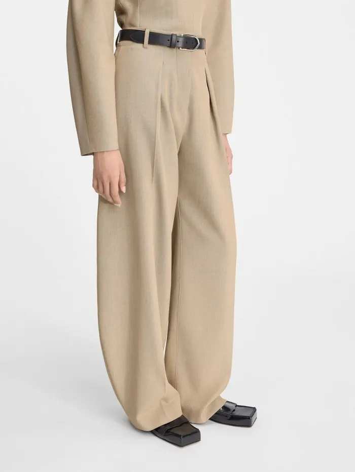 JACQUEMUS The Ovalo Pants Beige Women Suits JACQUEMUS The Ovalo Pants Beige Women Suits