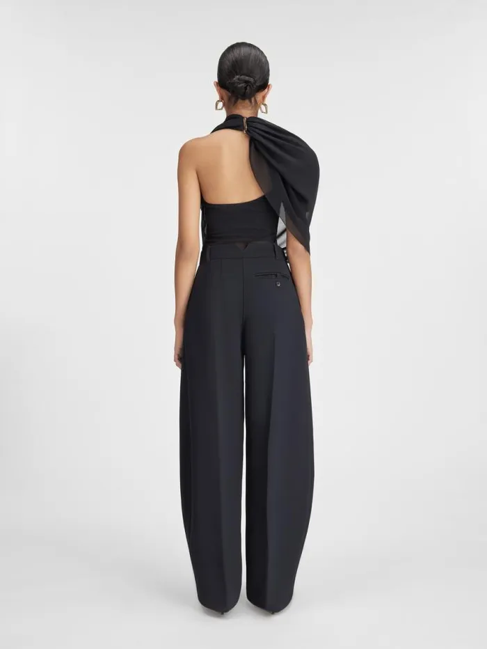 JACQUEMUS The Ovalo Pants Black Women Suits JACQUEMUS The Ovalo Pants Black Women Suits