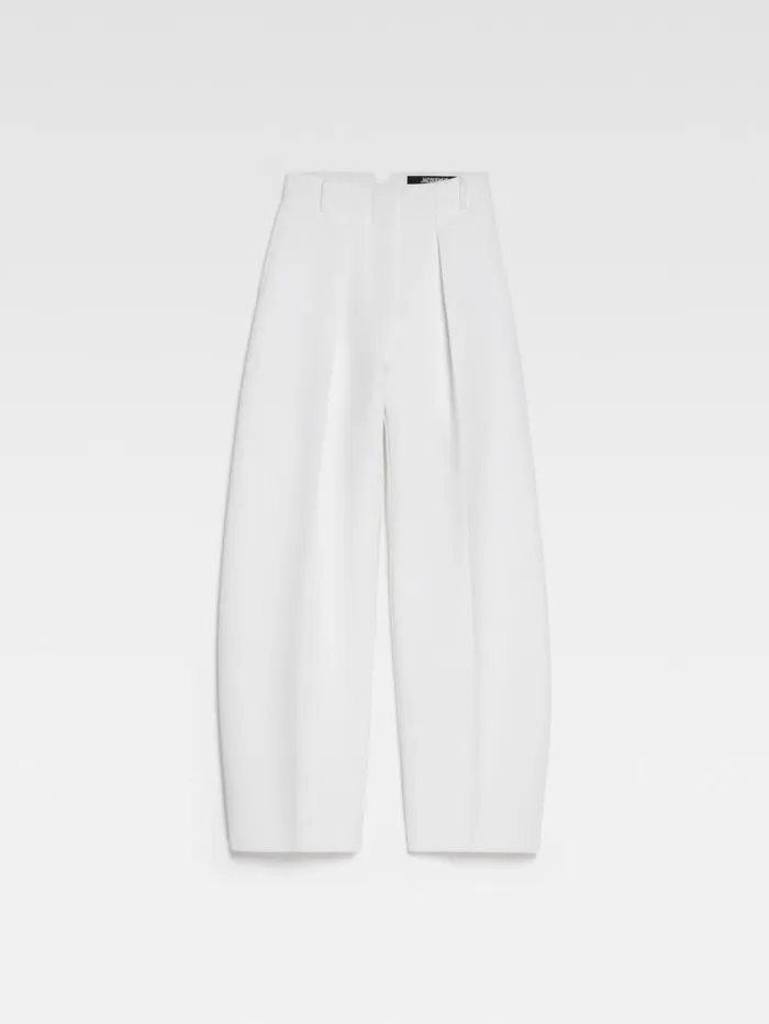 JACQUEMUS The Ovalo Pants White Women Suits JACQUEMUS The Ovalo Pants White Women Suits