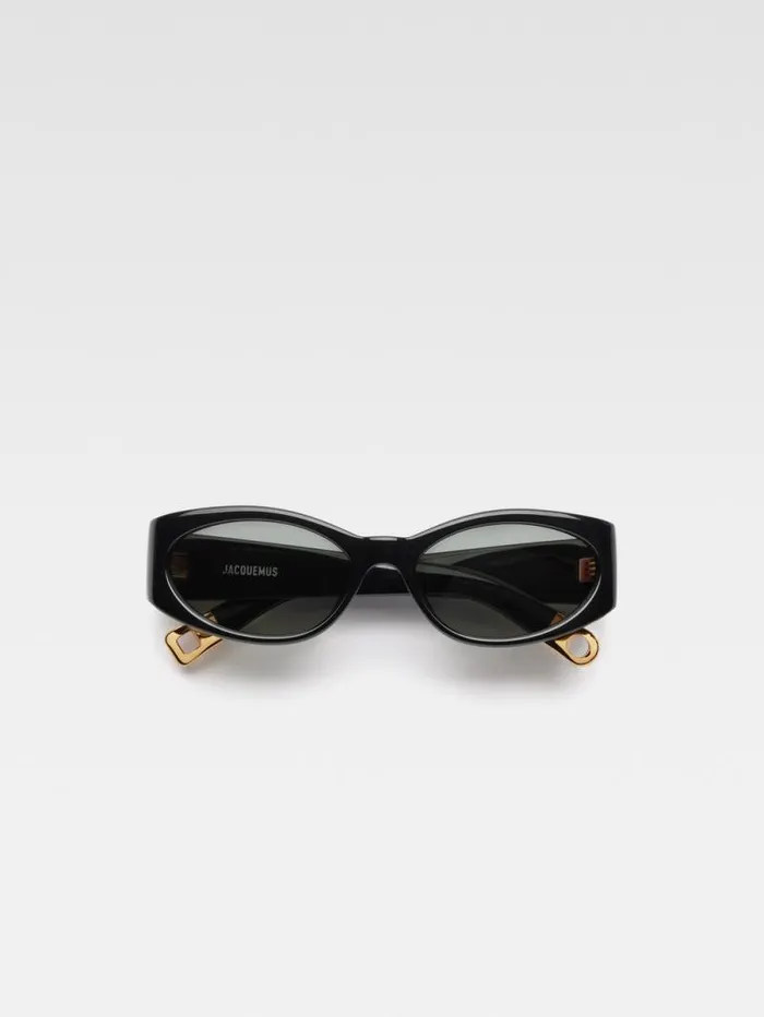 JACQUEMUS The Ovalo Sunglasses Black WomenMen Sunglasses