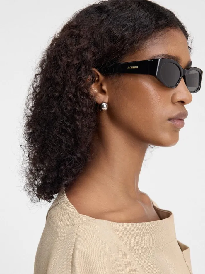 JACQUEMUS The Ovalo Sunglasses Black WomenMen Sunglasses JACQUEMUS The Ovalo Sunglasses Black WomenMen Sunglasses