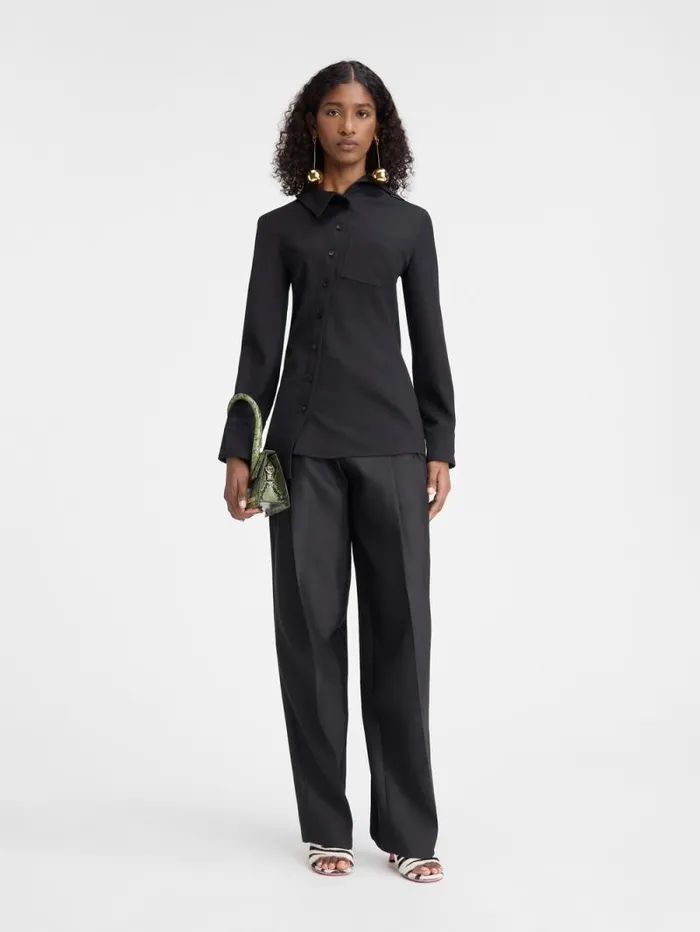 JACQUEMUS The Pablo Shirt Black Women Tops and Shirts
