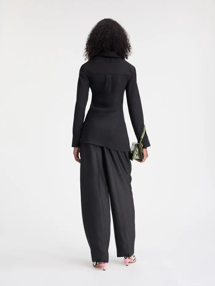 JACQUEMUS The Pablo Shirt Black Women Tops and Shirts JACQUEMUS The Pablo Shirt Black Women Tops and Shirts