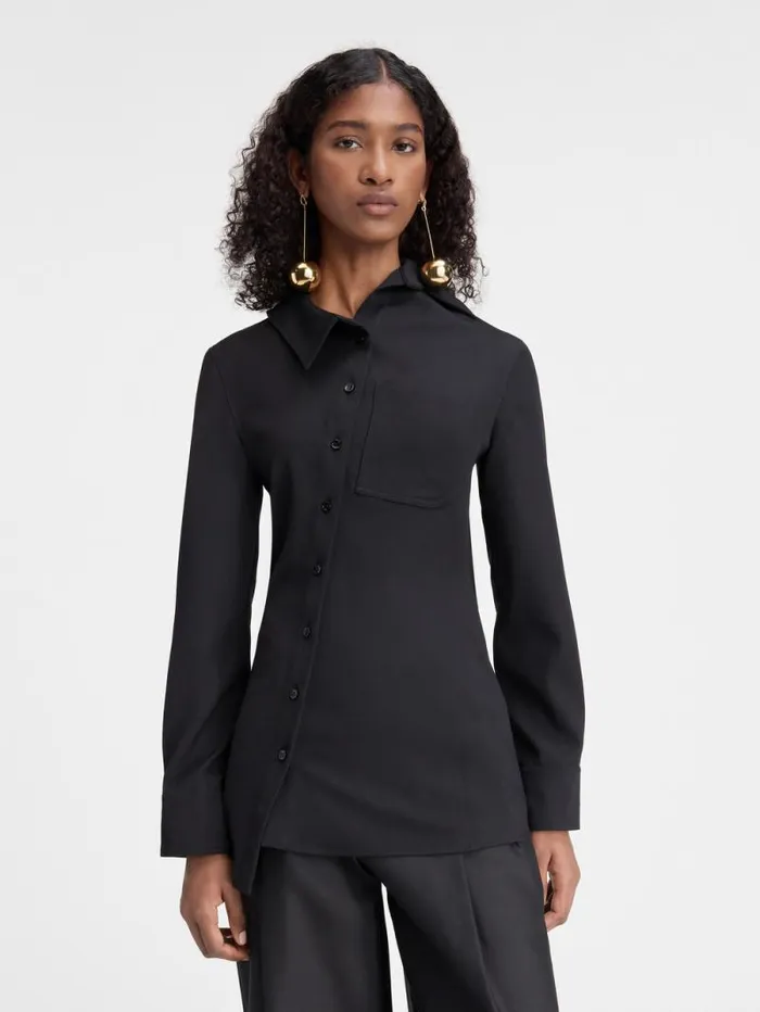 JACQUEMUS The Pablo Shirt Black Women Tops and Shirts JACQUEMUS The Pablo Shirt Black Women Tops and Shirts