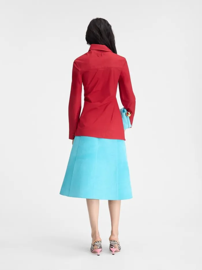 JACQUEMUS The Pablo Shirt Dark Red Women Tops and Shirts