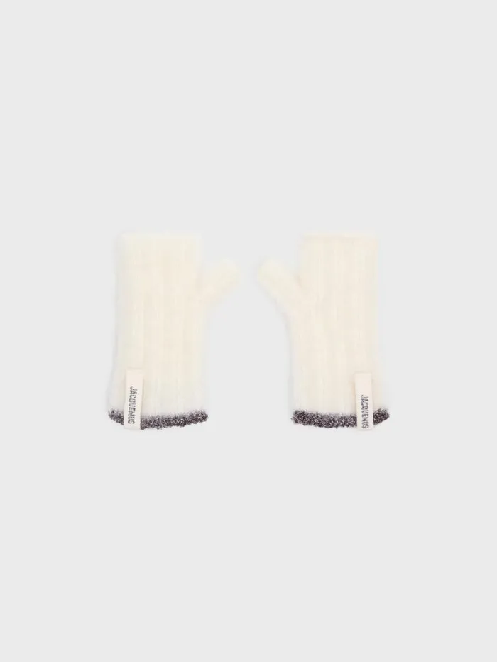JACQUEMUS The Paoli Mittens Offwhite WomenMen Scarves Beanies and Gloves