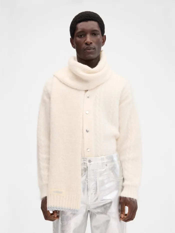 JACQUEMUS The Paoli Scarf Offwhite WomenMen Scarves Beanies and Gloves JACQUEMUS The Paoli Scarf Offwhite WomenMen Scarves Beanies and Gloves