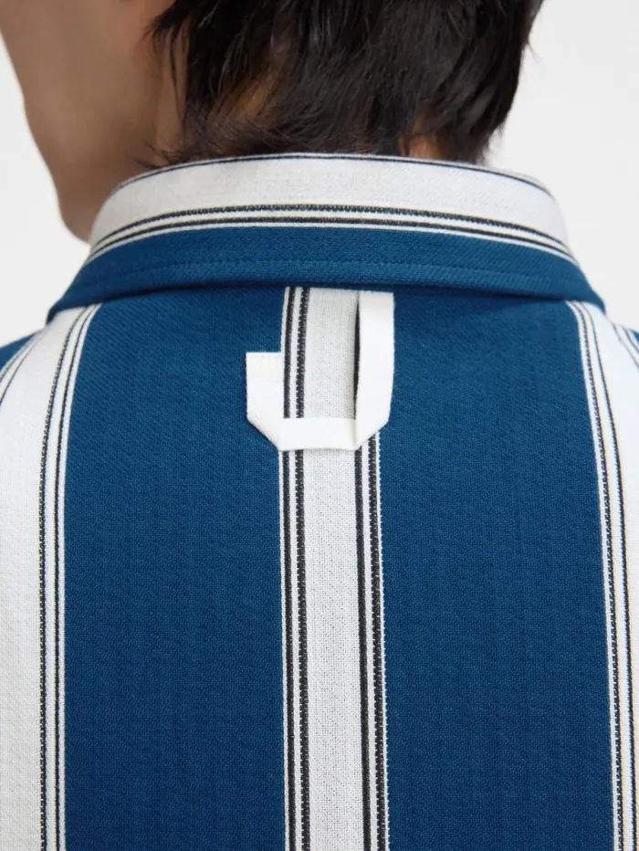 JACQUEMUS The Papier Shirt Jacquard Logo Stripes White Men Shirts