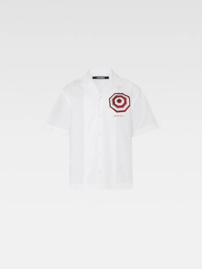 JACQUEMUS The Parasol Shirt Print Red Parasol Men Shirts