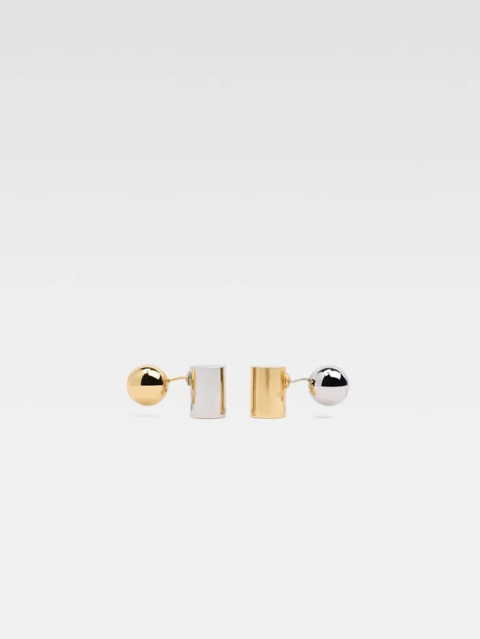 JACQUEMUS The Perlina Earrings Gold Silver Women Jewellery